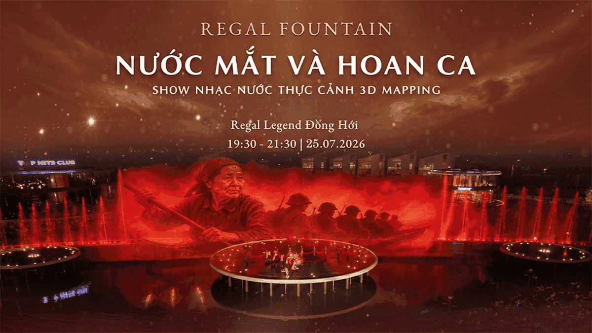 Regal Fountain - Show Nhạc Nước Thực Cảnh 3D Mapping Nước Mắt Và Hoan Ca